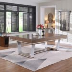 Playcraft Barcelona 8' Slate Pool Table in Walnut Gray on Silver - Image 18