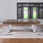 Playcraft Barcelona 8' Slate Pool Table in Walnut Gray on Silver - Image 7