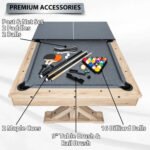 Freetime Fun Rockford 7' Rustic Oak Multi-Game Table - Image 4