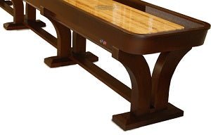 Champion Venetian 18' Shuffleboard Table by Champion in espresso finish on white background.