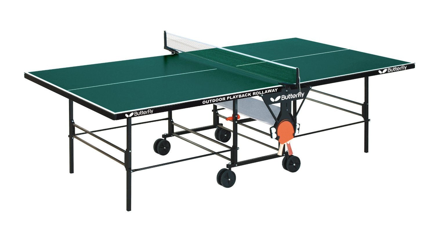 71MQI9Sx1MS._SL1500 Butterfly Playback Outdoor Green Table Tennis Table - Image 1