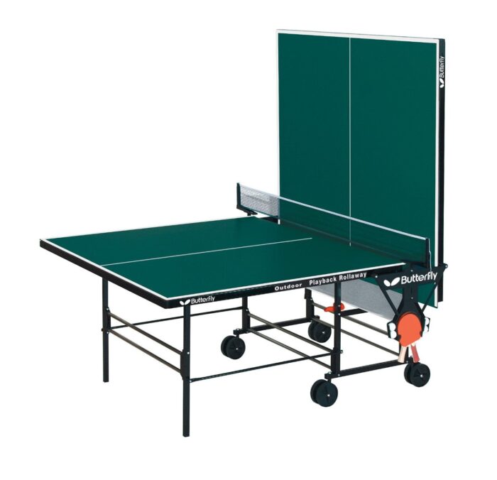 Butterfly Playback Outdoor Green Table Tennis Table - Image 2