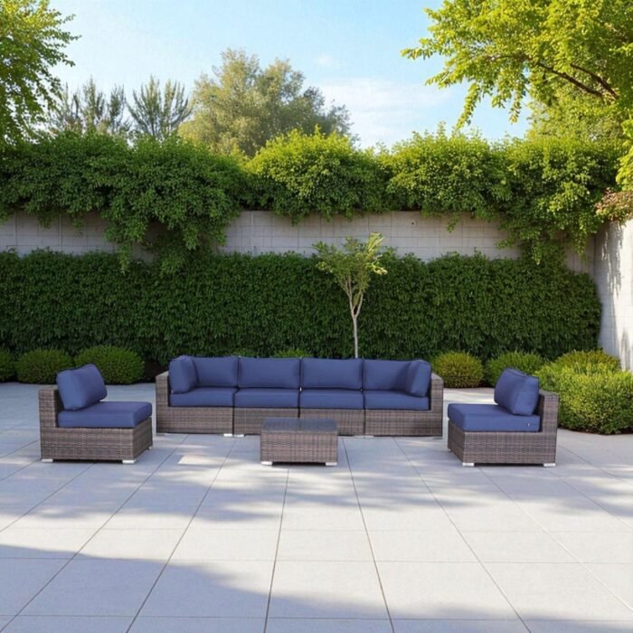 Outdoor Wicker Seating Group With Cushions - Image 11