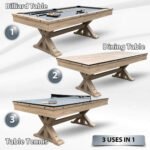 Freetime Fun Rockford 7' Rustic Oak Multi-Game Table - Image 5
