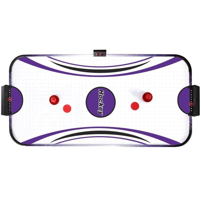Hathaway 4' Hat Trick Air Hockey Table in Black/Blue - Image 2