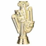 GLD PL DRAMA MASKS 4 1/2" Trophy Figure