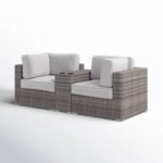 Handcrafted Outdoor Loveseat With Wicker Seating - Image 4