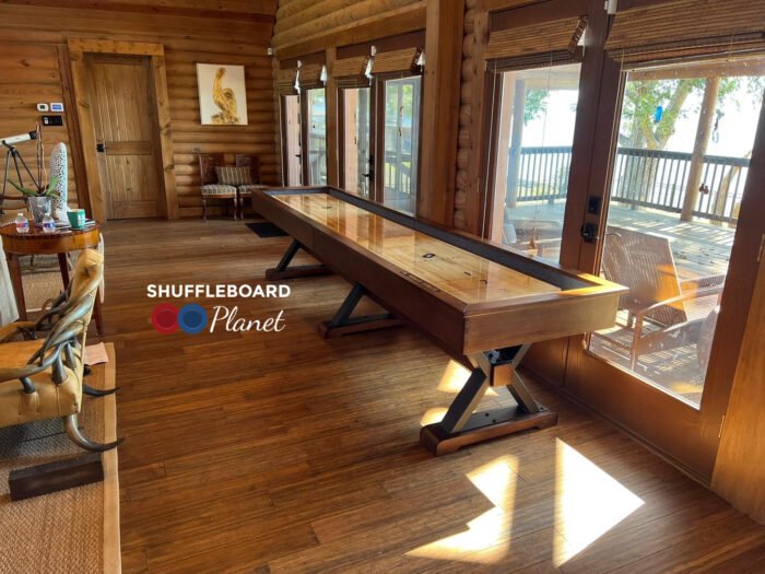 Playcraft 12' Santa Fe Pro-Style Shuffleboard Table in Cocoa Bean - Image 3