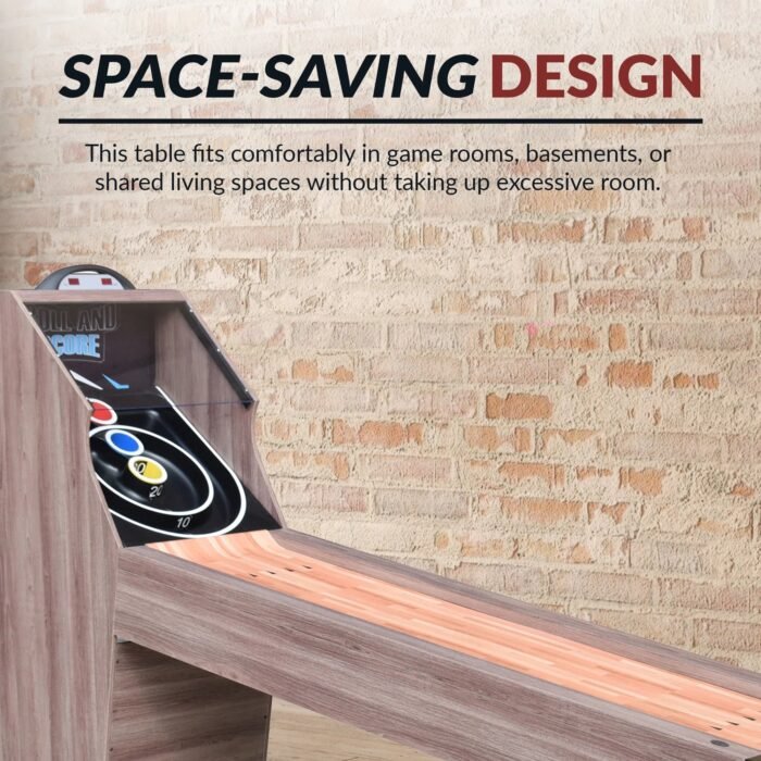 Shooting Star 9-Foot Roll Hop and Score Arcade Game Table - Image 7