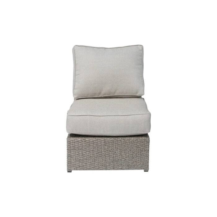 Outdoor Wicker Sectional With Weather Resistant Cushions And Table - Image 26