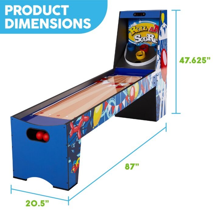 7.3 Ft. Roll and Score Compact Arcade Game, Blue by - Image 2