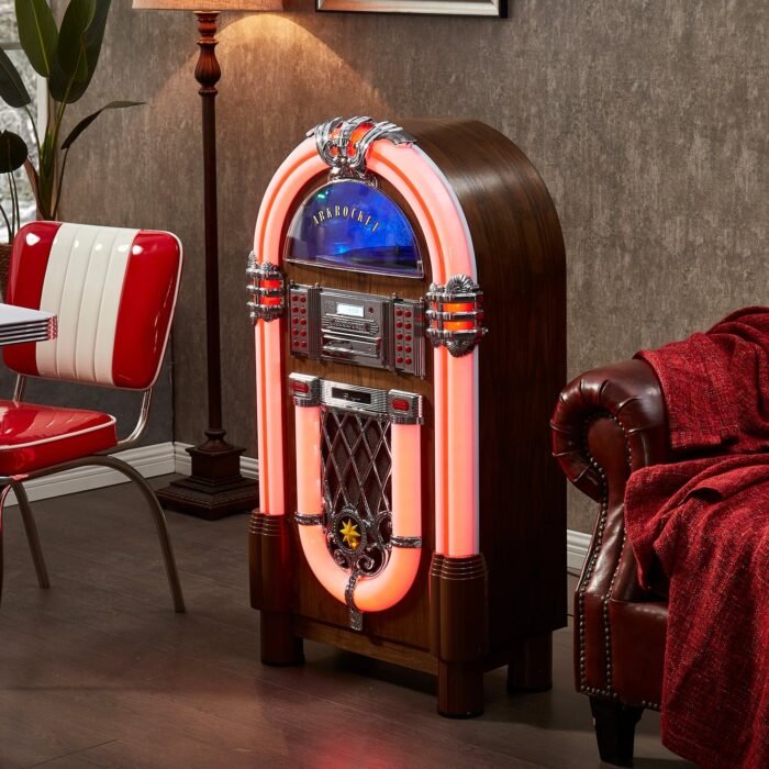 Taurus II Mid-Size Jukebox - Oak - Image 13