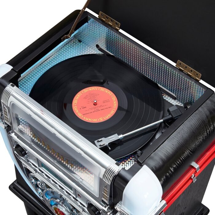 Boston Tabletop Jukebox Record Player Entertainment System - Image 12