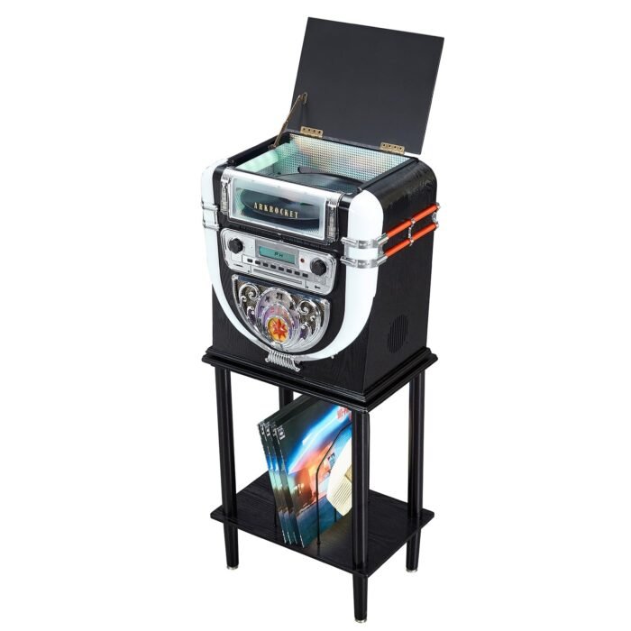 Boston Tabletop Jukebox Record Player Entertainment System - Image 11