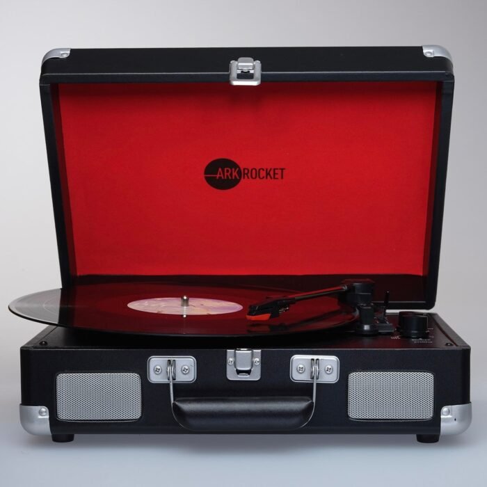 Curiosity III Suitcase Bluetooth Turntable - Black Red - Image 10