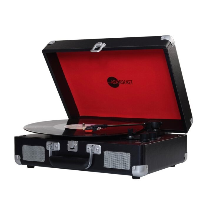 Curiosity III Suitcase Bluetooth Turntable - Black Red - Image 4