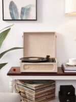 Coryphaeus Flora Engraved Bluetooth Portable Record Player - Image 4