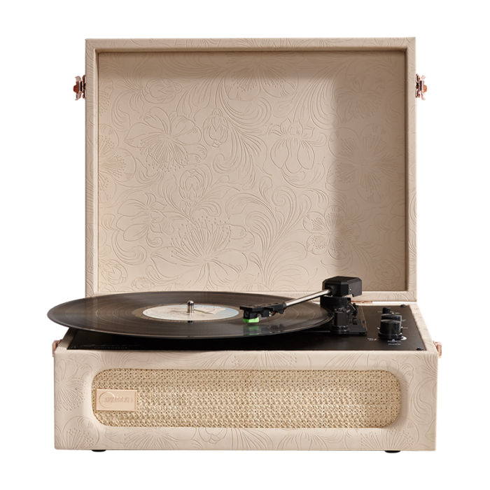 Coryphaeus Flora Engraved Bluetooth Portable Record Player - Image 6