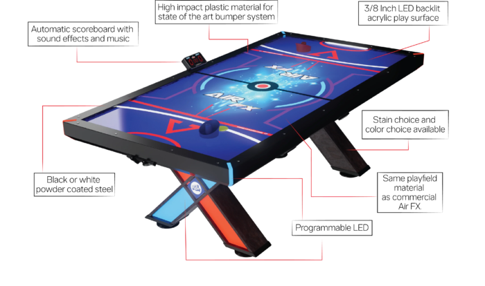 ICE Air FX Pro NHL Team Air FX Pro Full Size Air Hockey and Playfield - Image 42