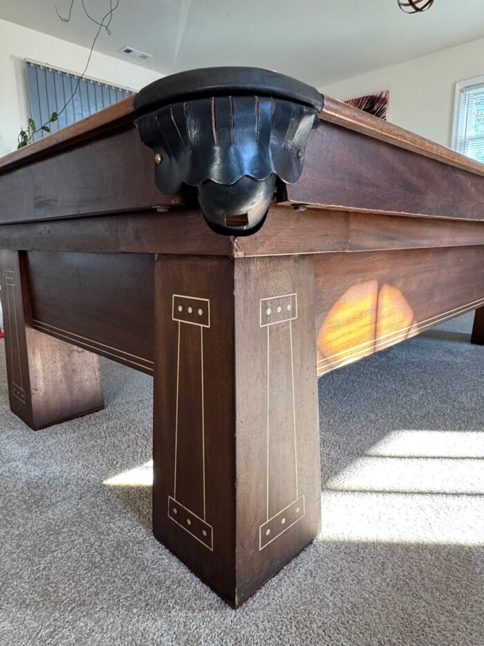 9' Antique Pool Table - Image 9