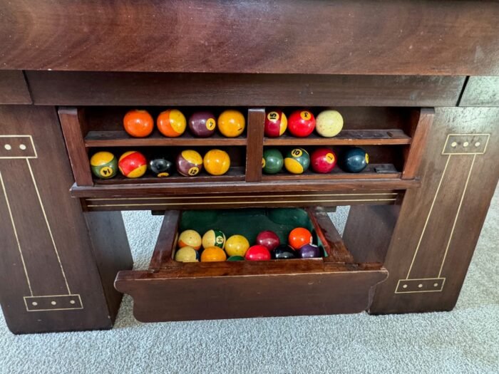 9' Antique Pool Table - Image 10