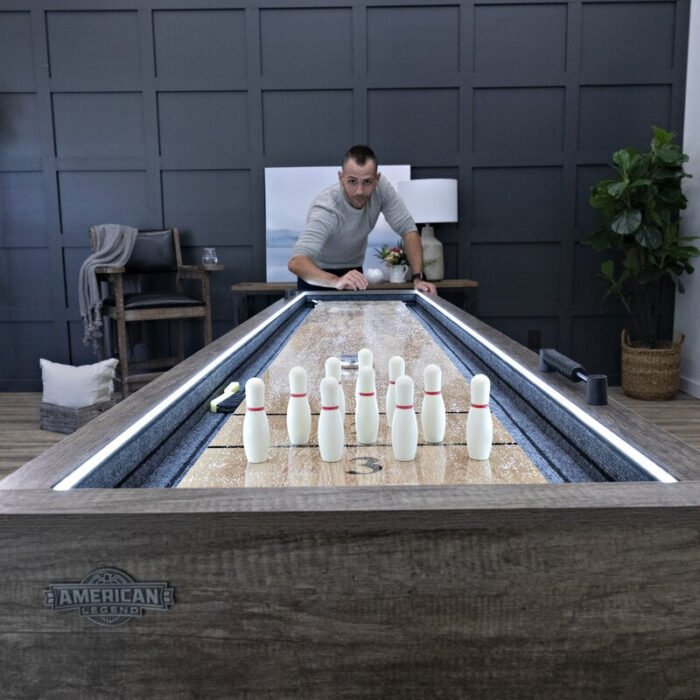 American Legend Kirkwood 9’ Led Light  Up Shuffleboard Table - Image 4