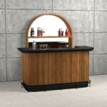 RAM Game Room Prohibition 84" Cocktail Bar - Walnut - Image 8