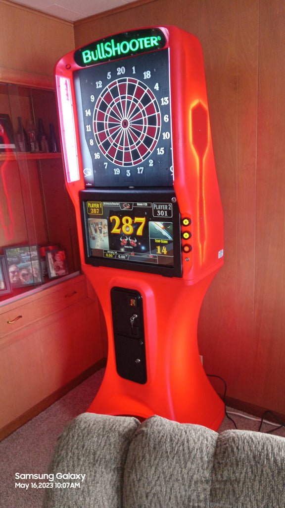 Arachnid Bullshooter Galaxy 3 Fire Dartboard Coin Operated in Red