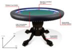 BBO Ginza Round – LED Poker Table for 8 with Dining Option - Image 6