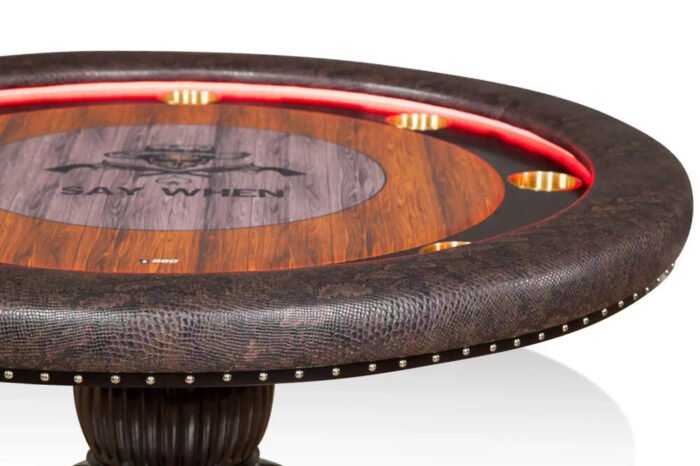 BBO Ginza Round – LED Poker Table for 8 with Dining Option - Image 7