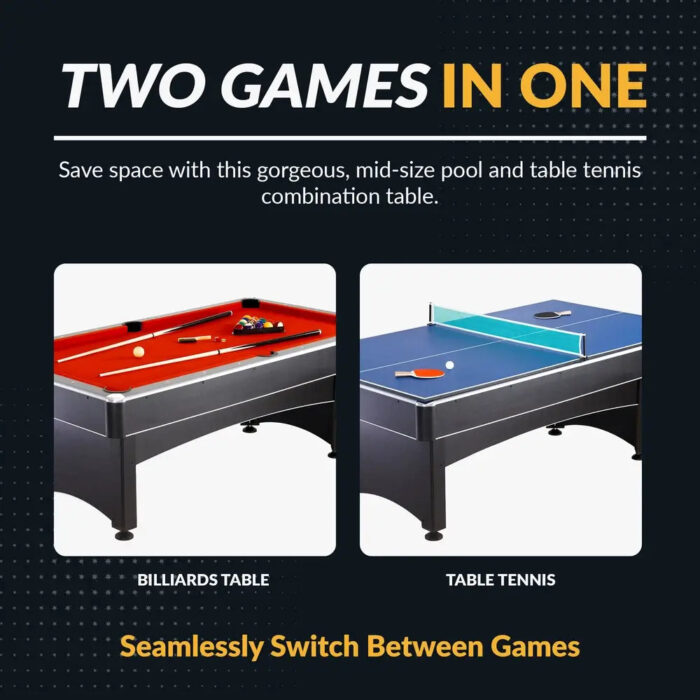 Hathaway Maverick 7-ft Pool Table – Billiards & Table Tennis - Image 6