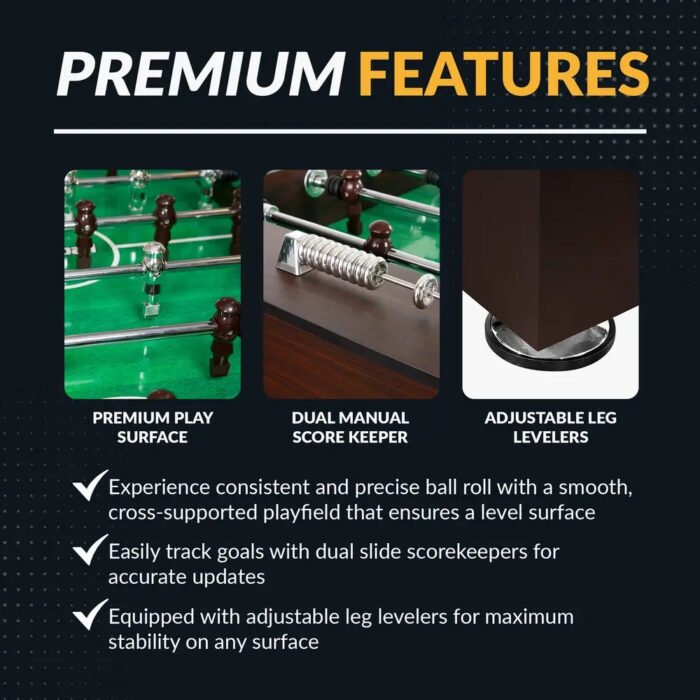 Hathaway Primo 56-in Soccer Foosball Table - Image 5