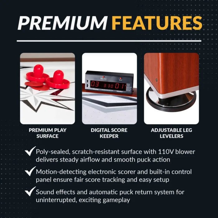 Hathaway Midtown 6-ft Air Hockey Table with LED Scoring - Image 6