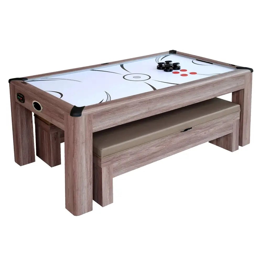 BG1137H_02 Hathaway Driftwood 7-ft Air Hockey Combo Table - Image 1