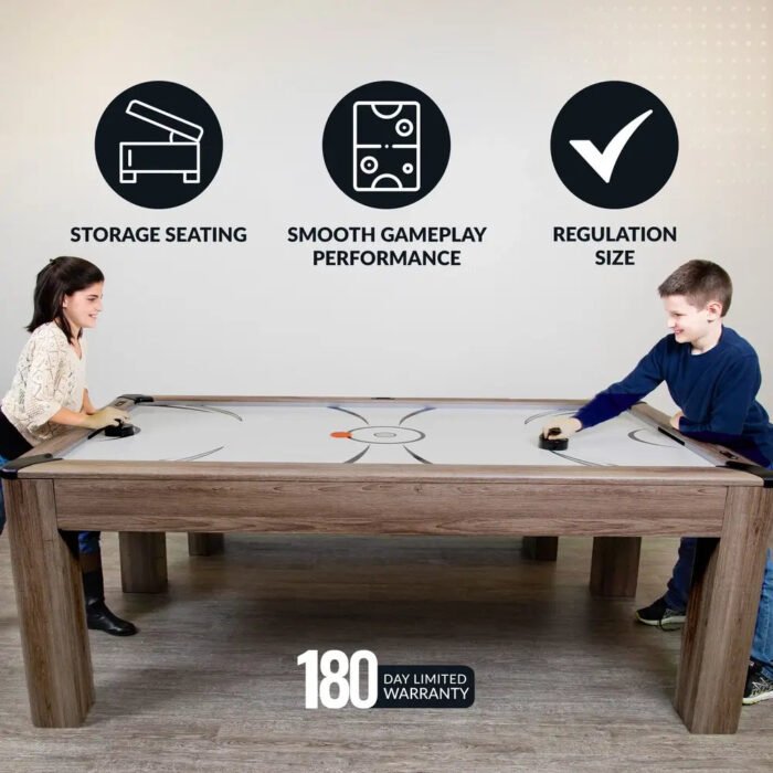 Hathaway Driftwood 7-ft Air Hockey Combo Table - Image 8