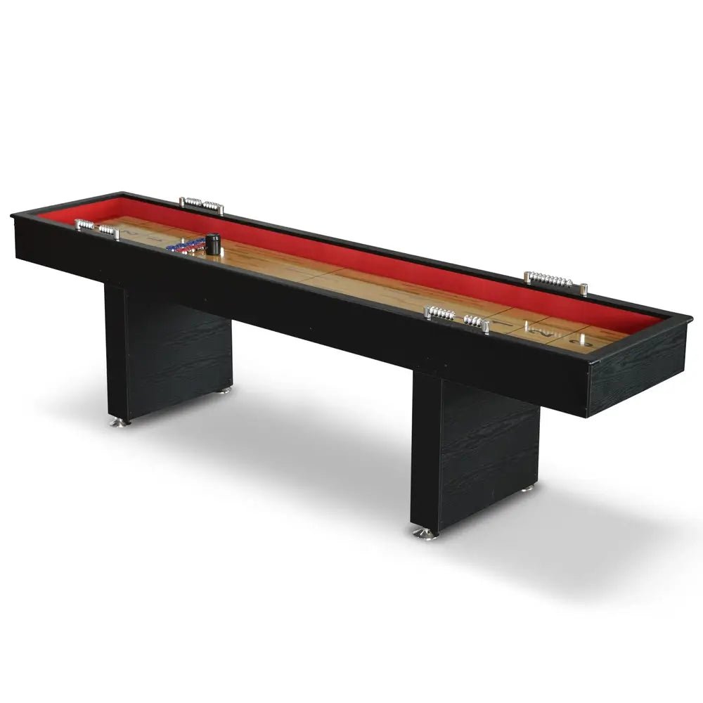 BG1203_H1 Hathaway Avenger 9-ft Shuffleboard Table – Black - Image 1