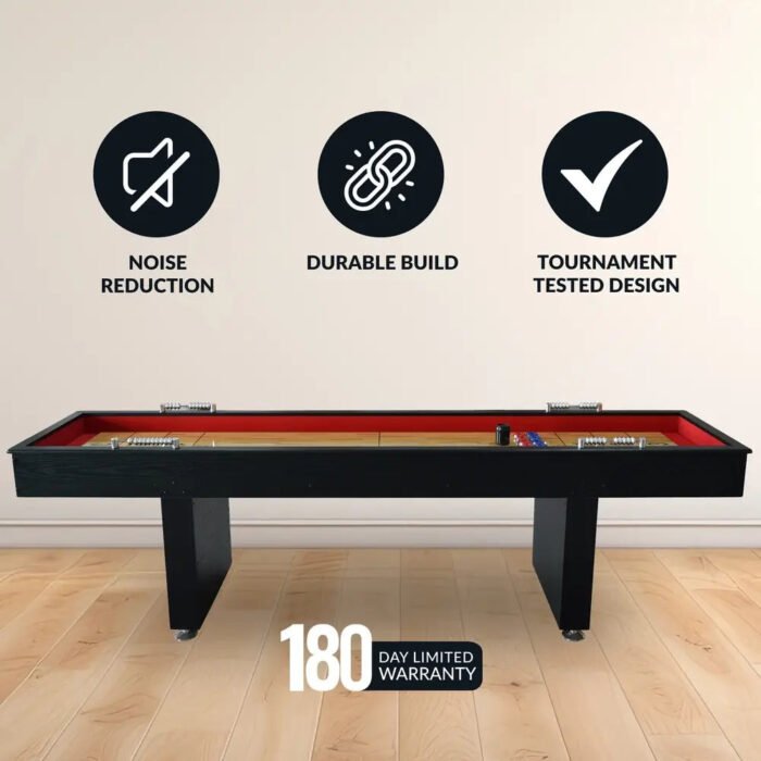 Hathaway Avenger 9-ft Shuffleboard Table – Black - Image 4