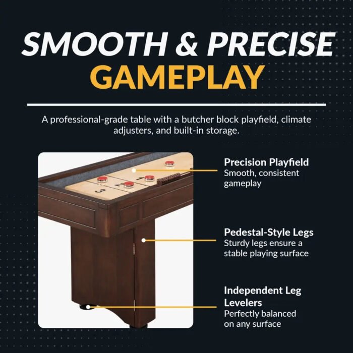 Hathaway Austin 9-ft Shuffleboard Table – Mahogany - Image 3