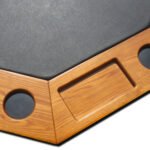 Kingston Dark Oak 3-in-1 Poker Table Set with 4 Chairs - Image 10