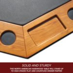Kingston Dark Oak 3-in-1 Poker Table Set with 4 Chairs - Image 4