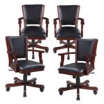 Kingston Walnut 3-in-1 Poker Table Set with 4 Chairs - Image 10