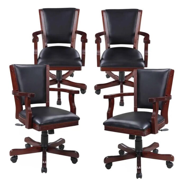 Kingston Walnut 3-in-1 Poker Table Set with 4 Chairs - Image 10