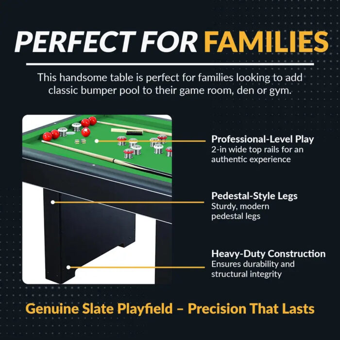 Hathaway Renegade 54-in Bumper Pool Table – Slate Playfield - Image 3