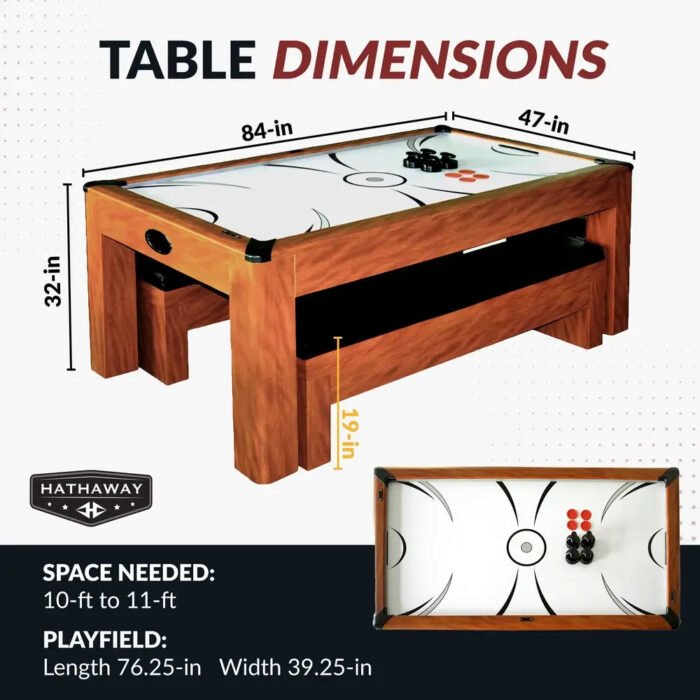 Hathaway Sherwood 7-ft Air Hockey Combo Table - Image 6