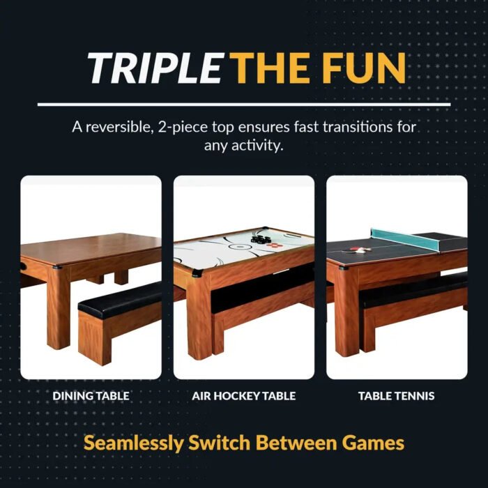 Hathaway Sherwood 7-ft Air Hockey Combo Table - Image 7