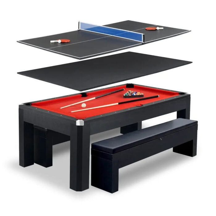 Hathaway Park Avenue 7-ft Pool Table – Dining Combo Set - Image 19