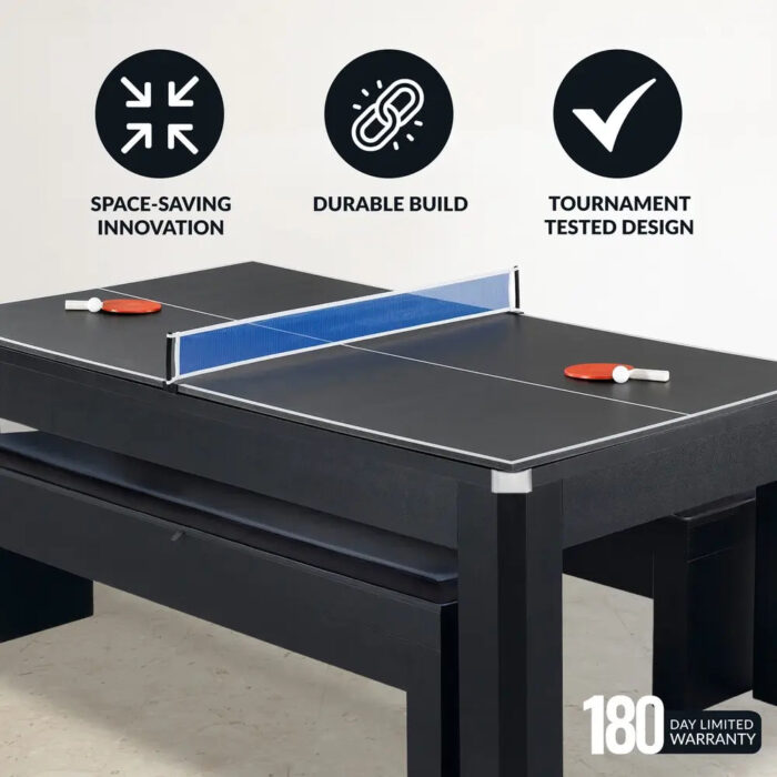 Hathaway Park Avenue 7-ft Pool Table – Dining Combo Set - Image 8