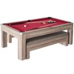 Hathaway Newport 7-ft Pool Table Combo – Dining & Benches
