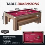 Hathaway Newport 7-ft Pool Table Combo – Dining & Benches - Image 7