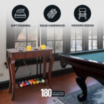 Hathaway Deluxe Floor Cue Rack – Walnut Finish - Image 4